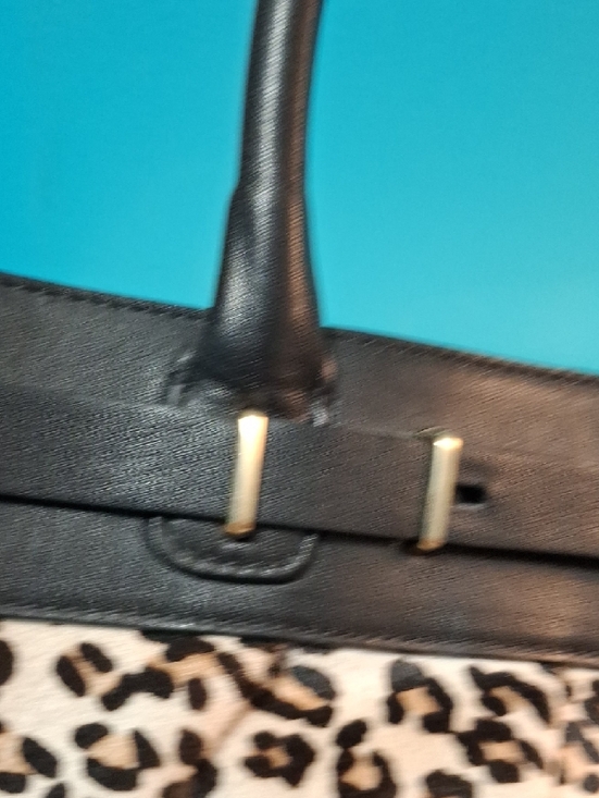 Ann Taylor Leopard Print Shoulder Bag with Black Accents - Picture 8 of 13